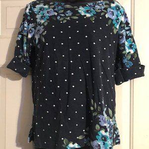 Karen Scott Small floral print shirt